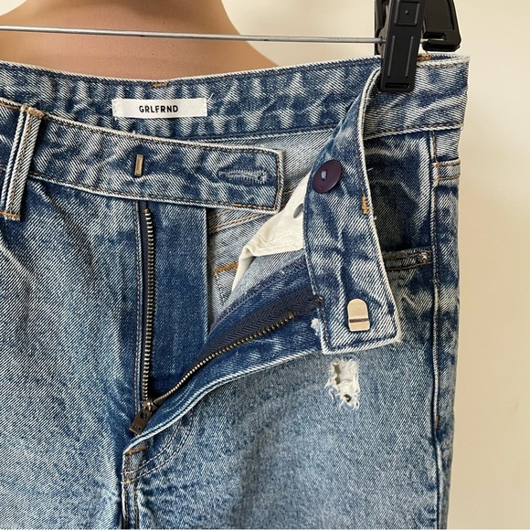 GRLFRND Karolina High Rise Distressed Days Like This Blue Wash Skinny Jeans 25 - Picture 7 of 12